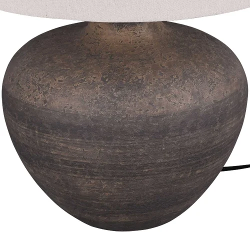 CANDEEIRO DE MESA ASHANTI CERÂMICA CASTANHO E27