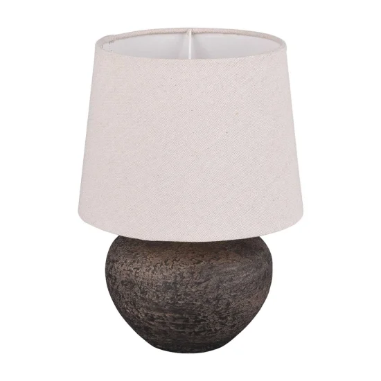 CANDEEIRO DE MESA ASHANTI CERÂMICA CASTANHA E14 2