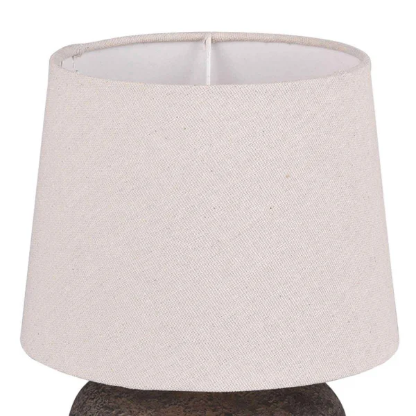 CANDEEIRO DE MESA ASHANTI CERÂMICA CASTANHA E14