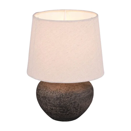 CANDEEIRO DE MESA ASHANTI CERÂMICA CASTANHA E14