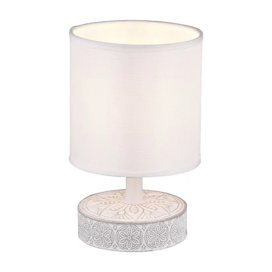 CANDEEIRO DE MESA NEKANE CERÂMICA BRANCA E14