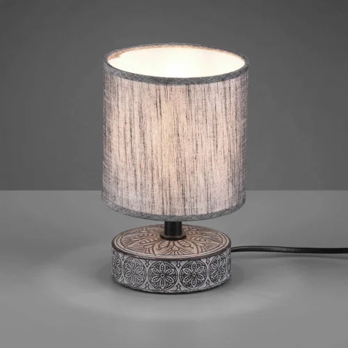 CANDEEIRO DE MESA NEKANE CERÂMICA CINZENTA E14