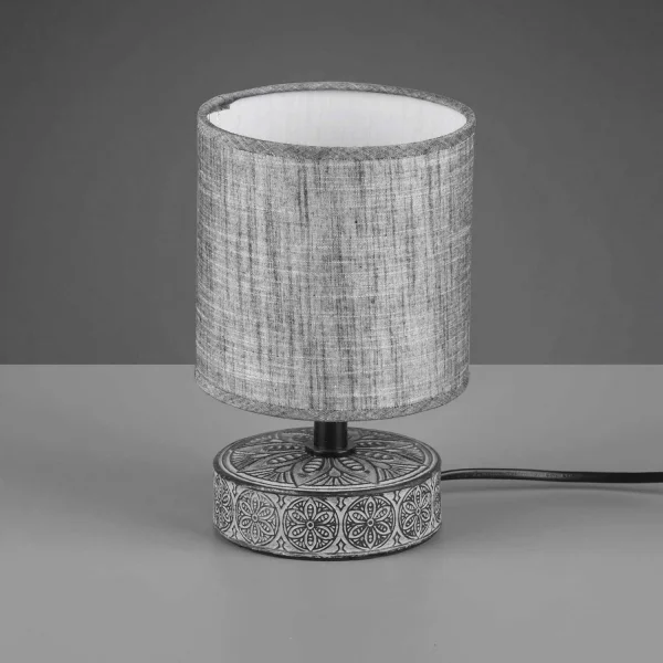 CANDEEIRO DE MESA NEKANE CERÂMICA CINZENTA E14 CANDEEIRO DE MESA NEKANE CERÂMICA CINZENTA E14