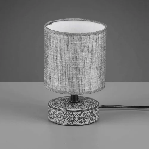 CANDEEIRO DE MESA NEKANE CERÂMICA CINZENTA E14 CANDEEIRO DE MESA NEKANE CERÂMICA CINZENTA E14