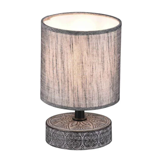 CANDEEIRO DE MESA NEKANE CERÂMICA CINZENTA E14