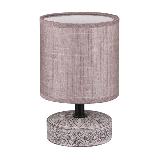 CANDEEIRO DE MESA NEKANE CERÂMICA CASTANHA E14 2