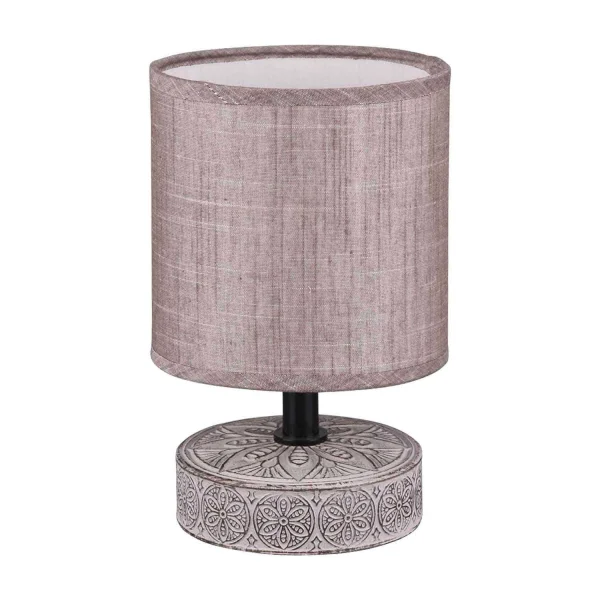 CANDEEIRO DE MESA NEKANE CERÂMICA CASTANHA E14