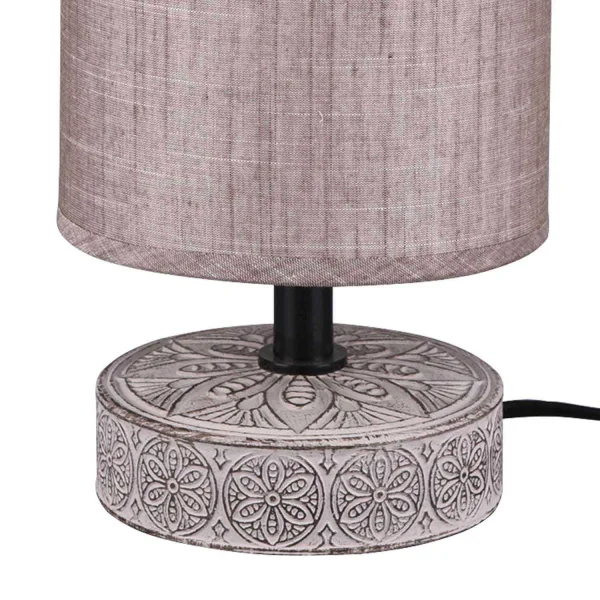 CANDEEIRO DE MESA NEKANE CERÂMICA CASTANHA E14