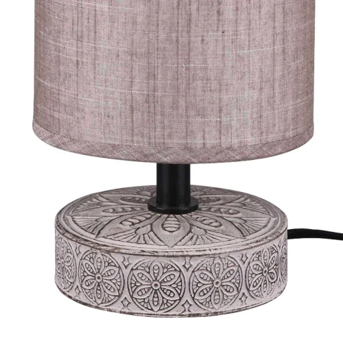 CANDEEIRO DE MESA NEKANE CERÂMICA CASTANHA E14