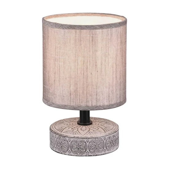 CANDEEIRO DE MESA NEKANE CERÂMICA CASTANHA E14