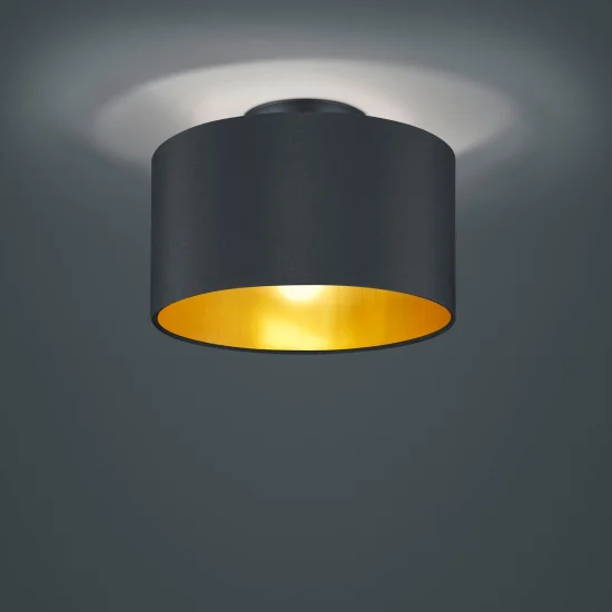CANDEEIRO DE TECTO MIDDLETON 2 LUZES PRETO E14 2