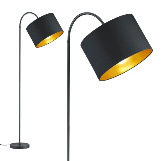 LÂMPADA DE PISO FLEXÍVEL MIDDLETON PRETO E27 2