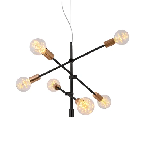 LÂMPADA JUPITER 6 LUZES PRETO