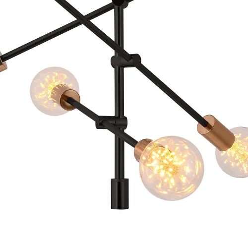 LÂMPADA JUPITER 6 LUZES PRETO