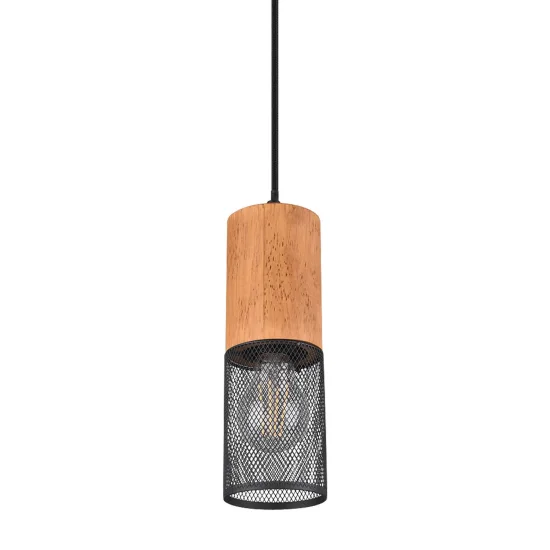 CANDEEIRO DE TETO 1 LUZ METAL PRETO E27 MILLER 2