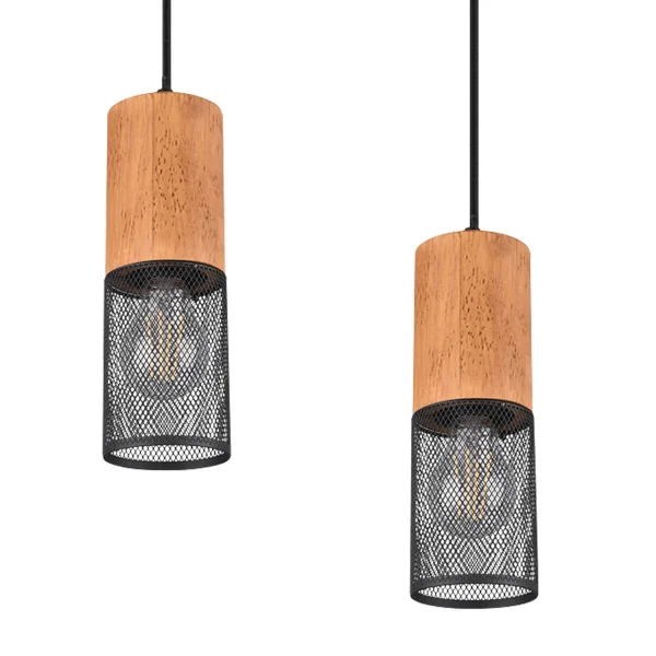 CANDEEIRO DE TETO 4 LUZES DE METAL PRETO E27 MILLER