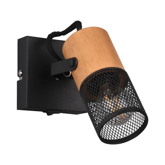 APLIQUE 1 LUZ METAL PRETO E14 MILLER 2