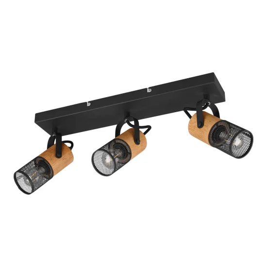 APLIQUE 3 LUZES DE METAL PRETO E14 MILLER 2