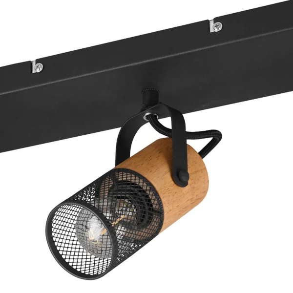 APLIQUE 3 LUZES DE METAL PRETO E14 MILLER