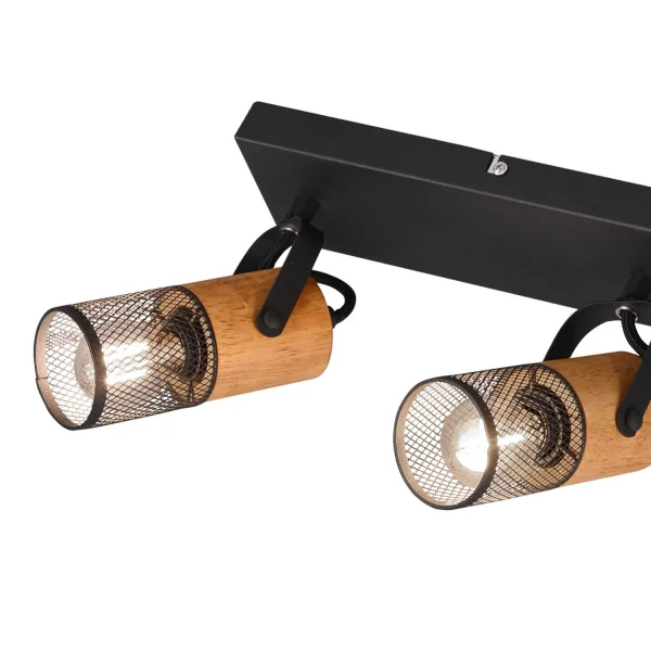 APLIQUE 3 LUZES DE METAL PRETO E14 MILLER