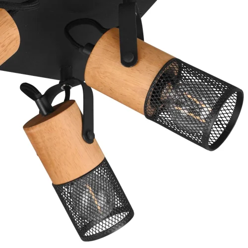 PLAFON  4 LUZES DE METAL PRETO E14 MILLER