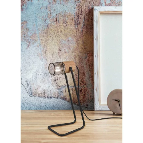 CANDEEIRO DE MESA DE METAL PRETO E14 MILLER