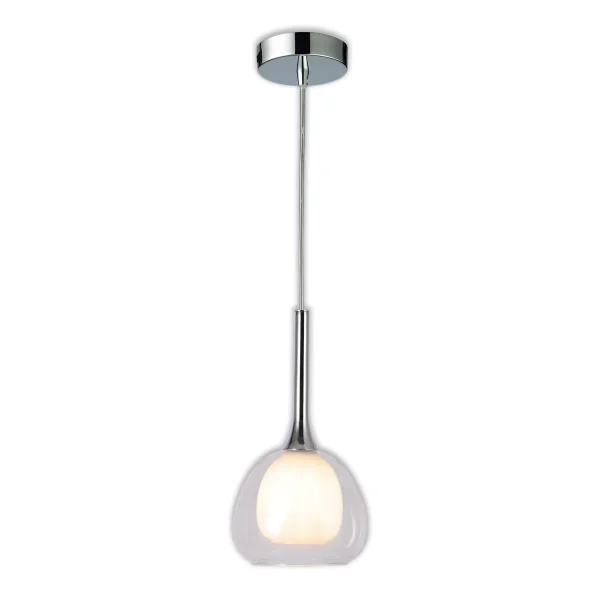CANDEEIRO DE TETO 1 LUZ  VIDRO TRANSPARENTE EXTERIOR BRANCO INTERIOR Ø16,5 NOLINA CANDEEIRO DE TETO 1 LUZ  VIDRO TRANSPARENTE EXTERIOR BRANCO INTERIOR Ø16,5 NOLINA