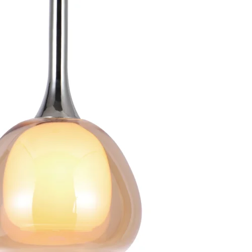 CANDEEIRO DE TETO 1 LUZ  VIDRO AMBRO EXTERIOR BRANCO INTERIOR Ø16,5 NOLINA