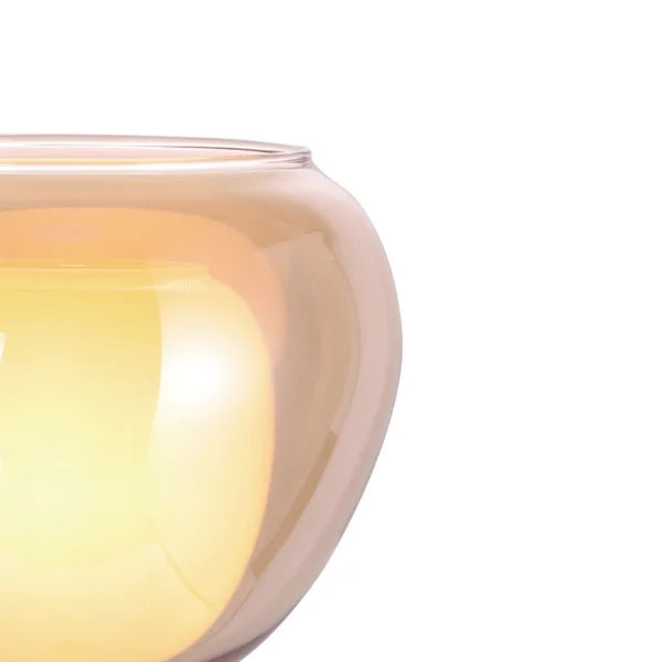 CANDEEIRO DE PAREDE VIDRO ÂMBAR EXTERIOR INTERIOR BRANCO NOLINA