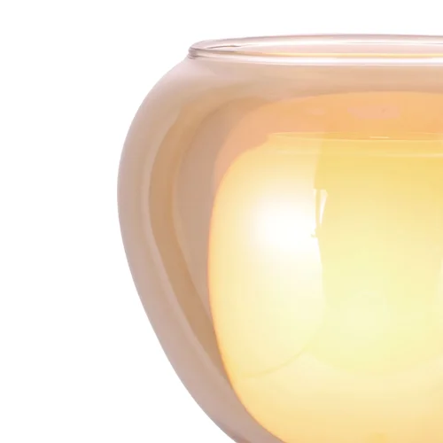 CANDEEIRO DE MESA 1 LUZ VIDRO EXTERIOR ÂMBAR INTERIOR BRANCO Ø16,5 NOLINA