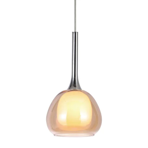 CANDEEIRO DE TETO 1 LUZ  VIDRO AMBRO EXTERIOR BRANCO INTERIOR Ø16,5 NOLINA