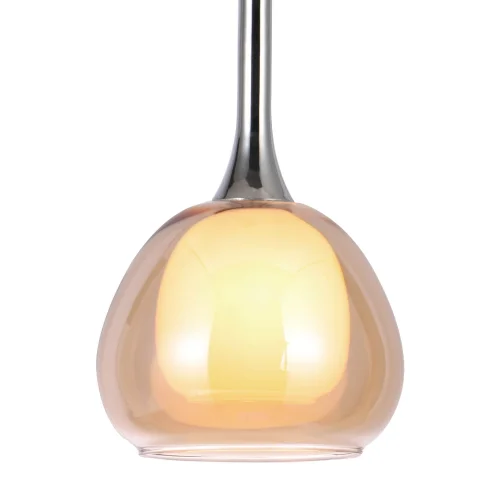 CANDEEIRO DE TETO 1 LUZ  VIDRO AMBRO EXTERIOR BRANCO INTERIOR Ø16,5 NOLINA
