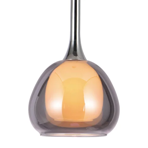 CANDEEIRO DE TETO 1 LUZ VIDRO FUMÊ EXTERIOR BRANCO INTERIOR Ø16,5 NOLINA
