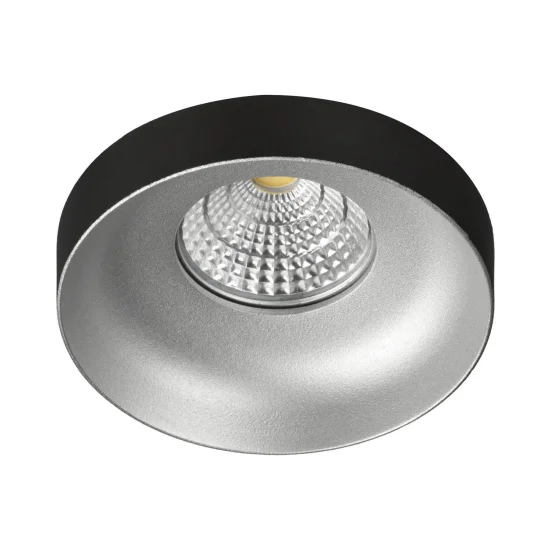 RECESSO DE ENCASTRAR Ø 9 CM GU10 PRETO-PRATA IP20