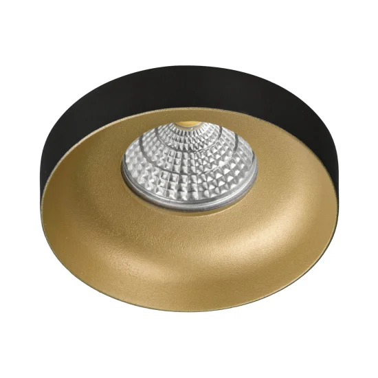 RECESSO DE ENCASTRAR Ø 9 CM GU10 PRETO-OURO IP20