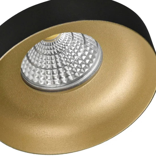 RECESSO DE ENCASTRAR Ø 9 CM GU10 PRETO-OURO IP20 2