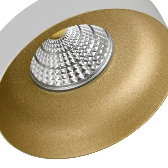 RECESSO DE ENCASTRAR Ø 9 CM GU10 BRANCO-OURO IP20 2