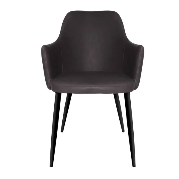 SILLÓN MANDARINA PU ANTRACITA PATAS COLOR NEGRO