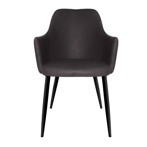 SILLÓN MANDARINA PU ANTRACITA PATAS COLOR NEGRO