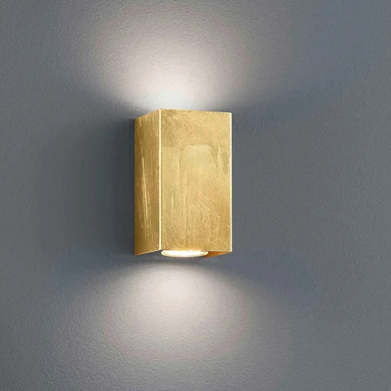APLIQUE DE PARED 2 LUCES GU10 DORADO 8 CM LEIRE 2