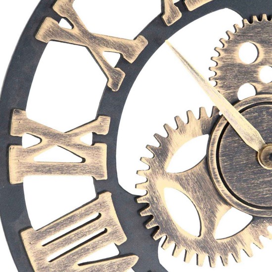 RELOJ PARED MDF ENGRANAJES ENVEJECIDO 2