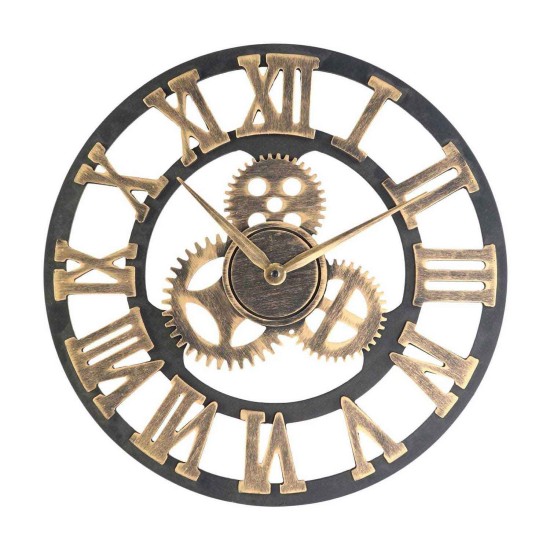 RELOJ PARED MDF ENGRANAJES ENVEJECIDO