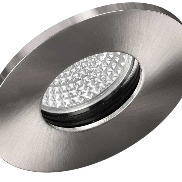 HOLOFOTES EMBUTIDOS Ø 8,5 CM GU10 NÍQUEL CETIM IP54