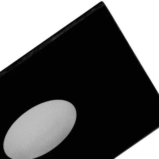 FOCO EMPOTRABLE CUADRADO CRISTAL CIEGO NEGRO BRILLO IP20 2