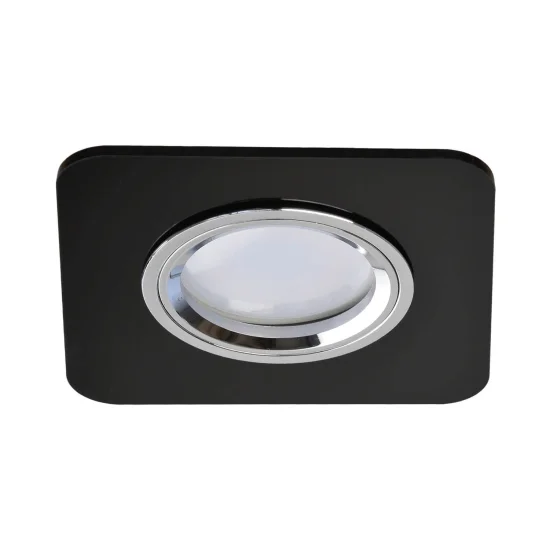 METACRILATO DE RECESSO QUADRADO DE METACRILATO REVERSÍVEL PRETO MATE/BRIGHT GU10