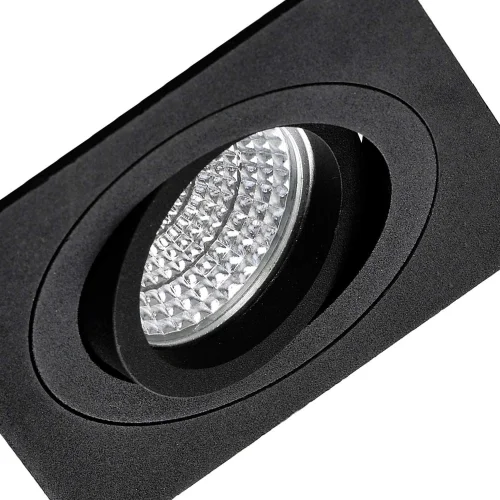 GU10 IP20 PRETO QUADRADO DE RECESSO