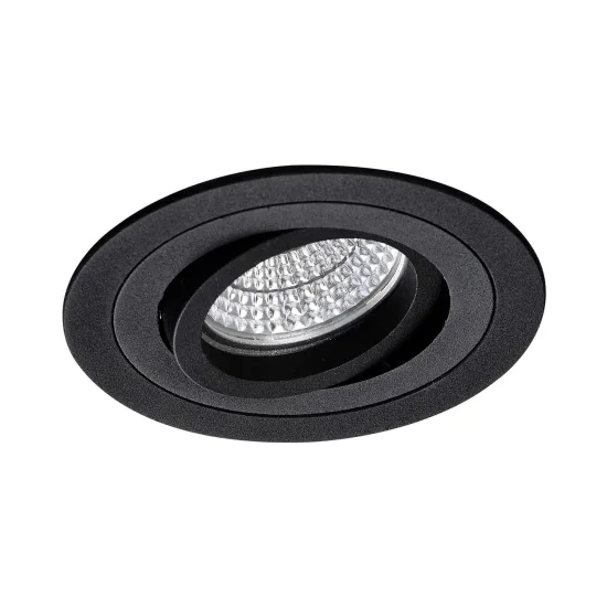 HOLOFOTES CIRCULARES DE ENCASTRAR EM PRETO GU10 IP20