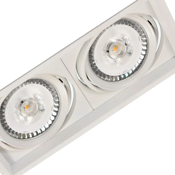 ANEL DUPLO GIRATÓRIO RECTANGULAR REBAIXADO QR-111 BRANCO MATE