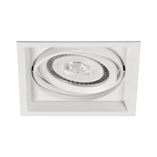 ANEL DUPLO GIRATÓRIO QUADRADO REBAIXADO QR-111 BRANCO MATE