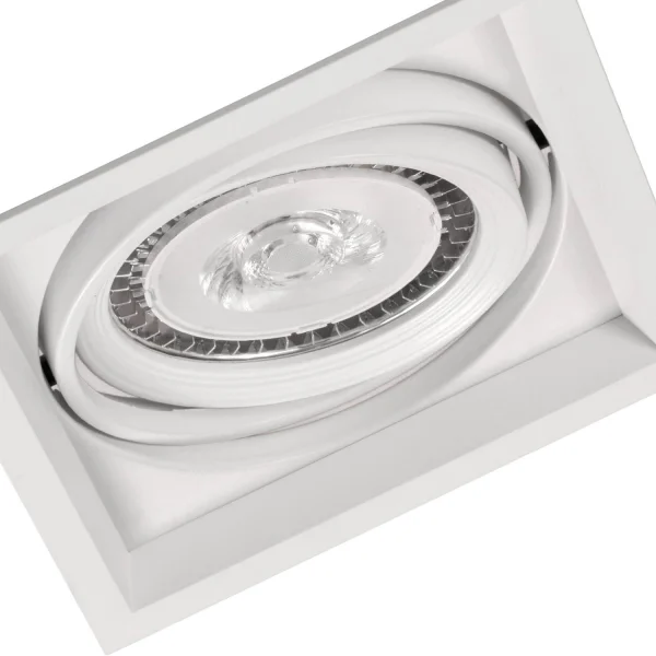 ANEL DUPLO GIRATÓRIO QUADRADO REBAIXADO QR-111 BRANCO MATE